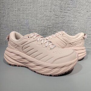 Hoka One One Bondi SR Women's Size 8.5 US Peach Whip Leather Running Shoes.